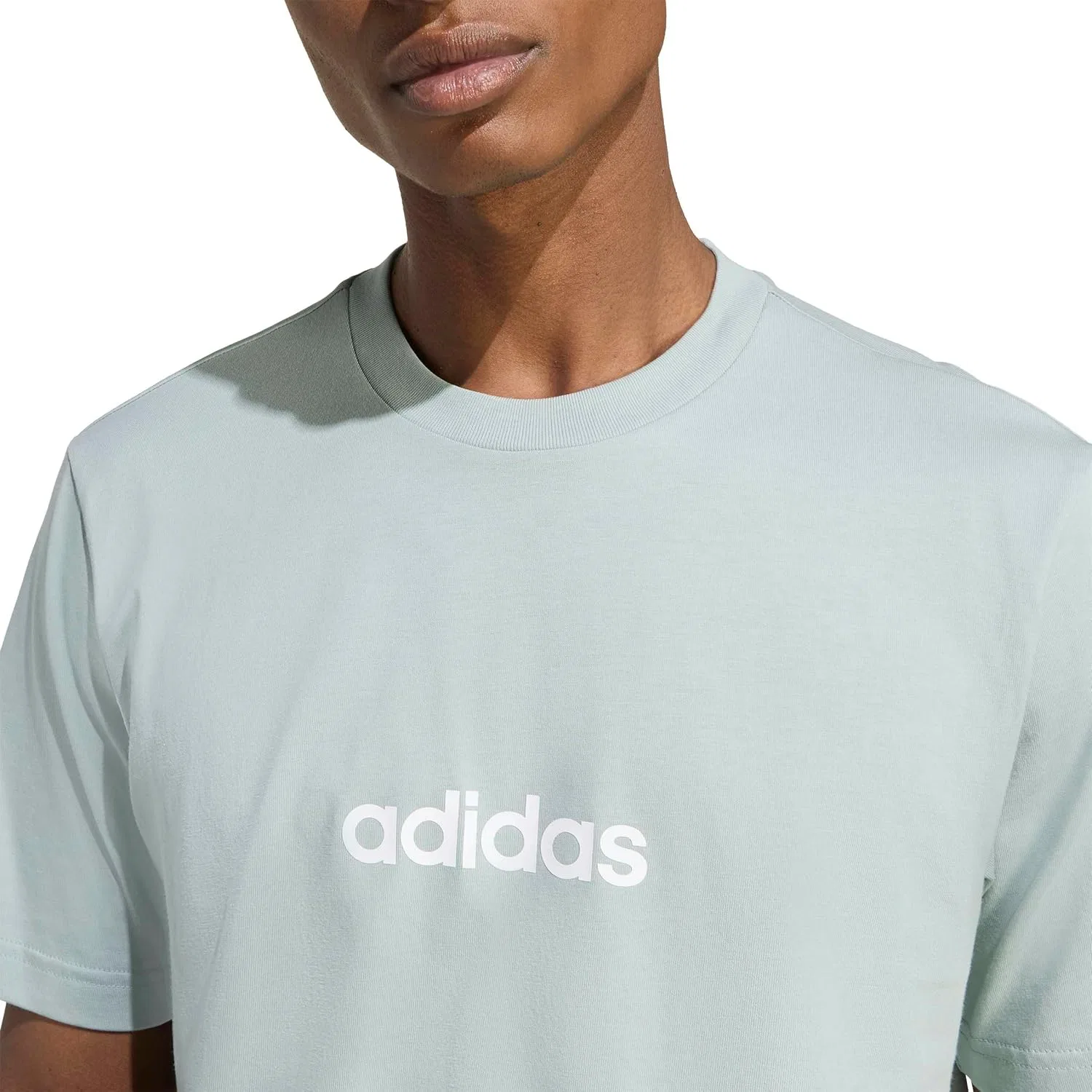 Футболка Adidas Essentials Linear Single Jersey Adidas Originals, белый — фото 4