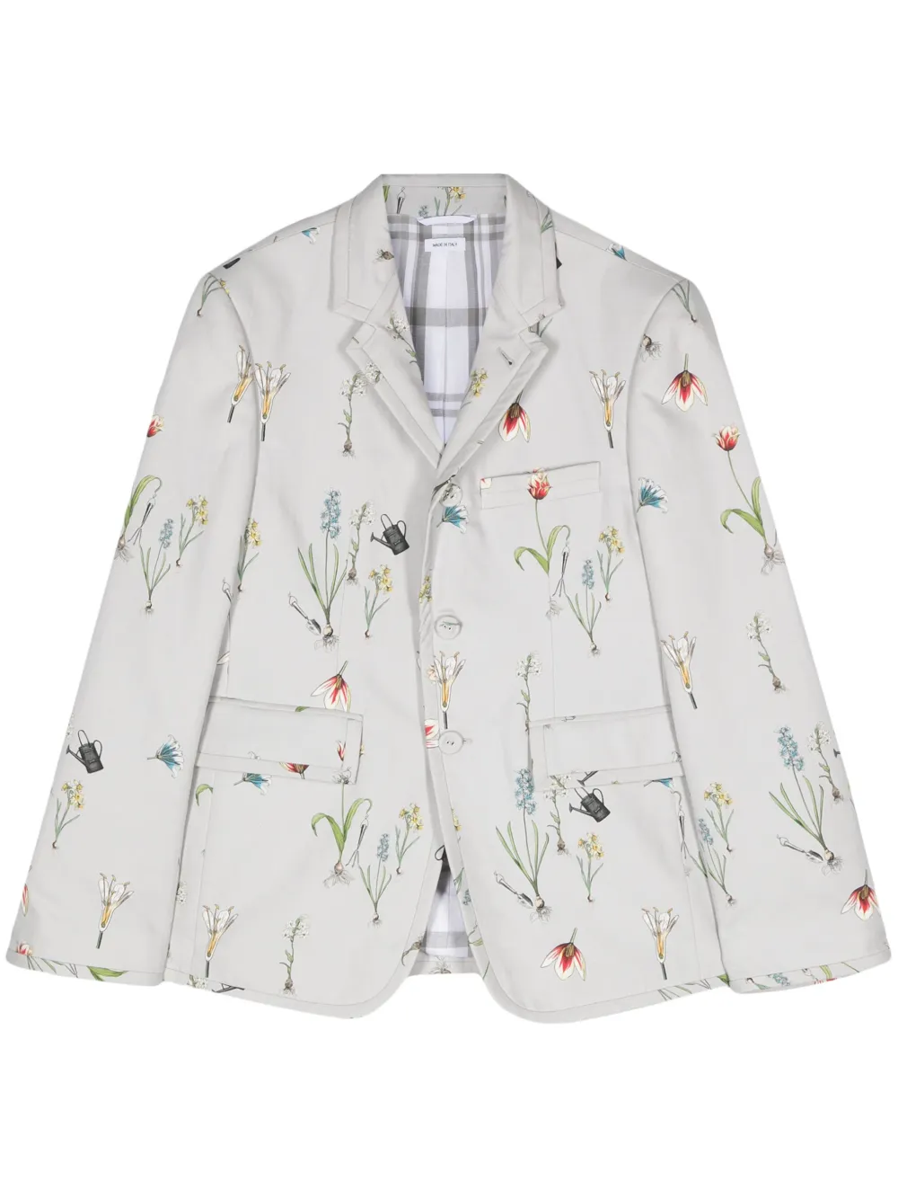 

Однобортный пиджак THOM BROWNE, серый