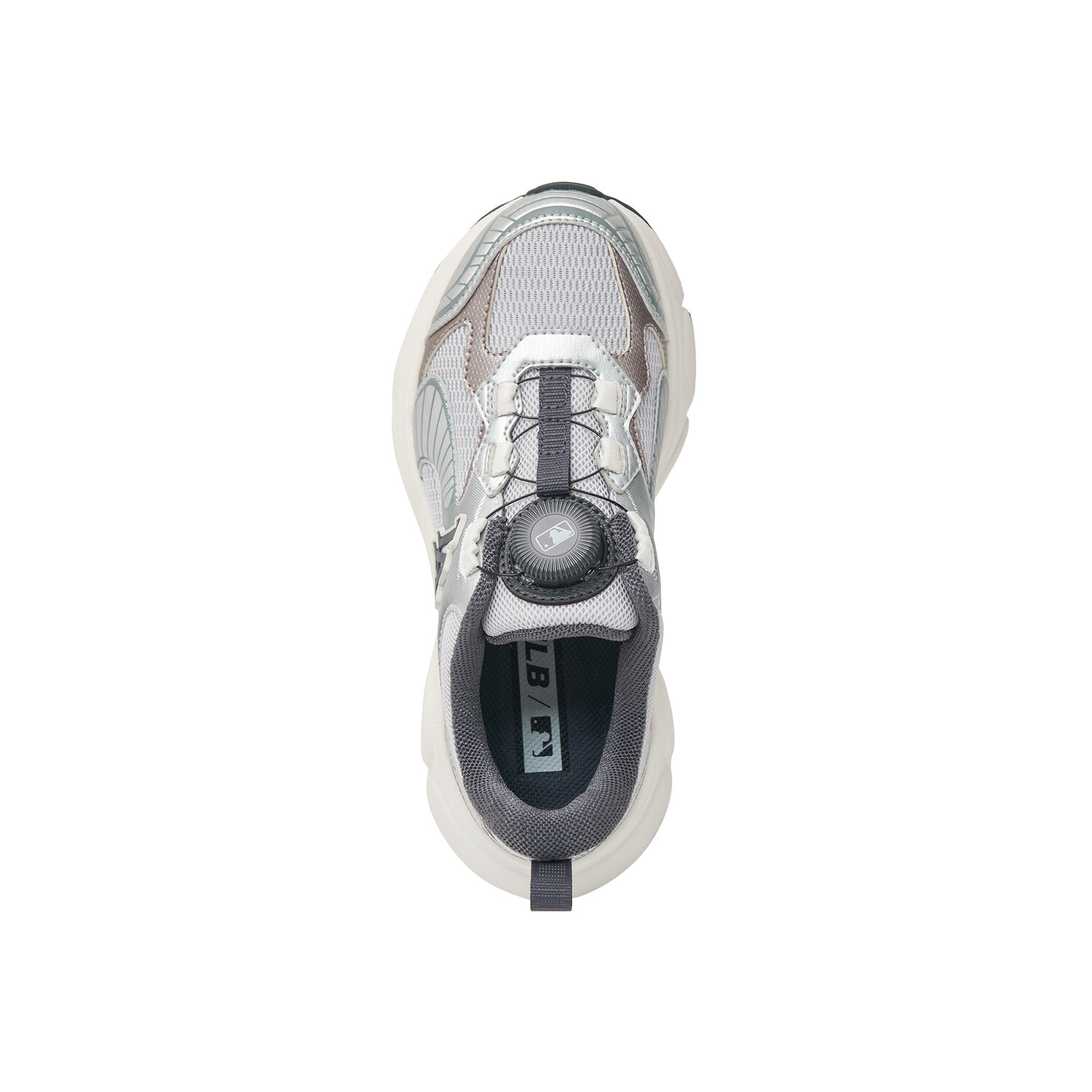 Детские кеды Kids Low-top Серые Mlb, светло-серый — фото 4