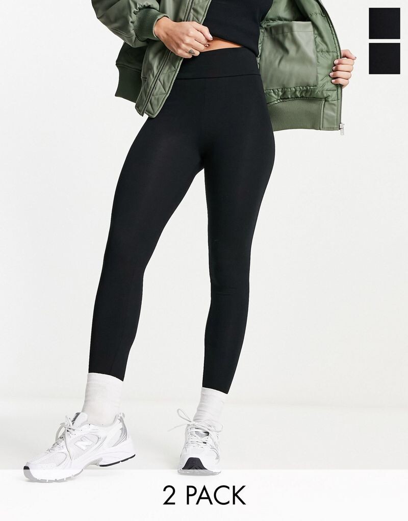 

Черные леггинсы из двух пар Miss Selfridge