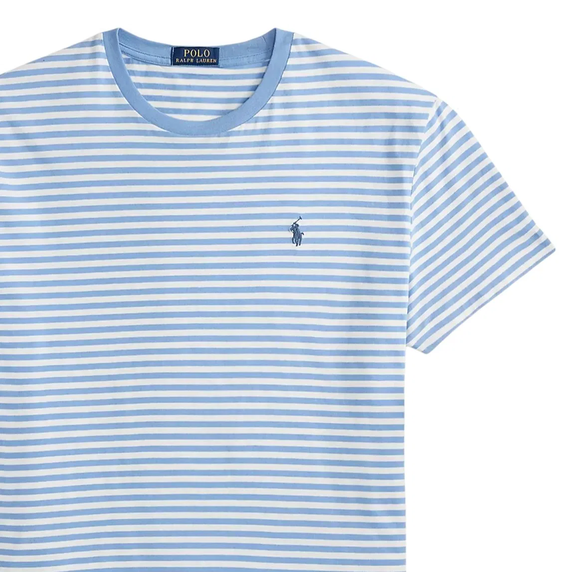 Футболка классическая Polo Ralph Lauren синяя — фото 4