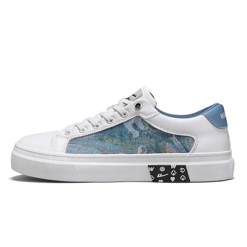 

Нескользящие износостойкие низкие мужские кроссовки WARRIOR, White Blue
