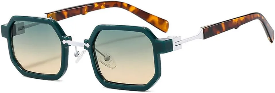 

Женские солнцезащитные очки в стиле панк, двухцветные, с защитой от УФ-излучения UV400; мужские солнцезащитные очки с градиентным покрытием HVTVTLA, Green Green Tea