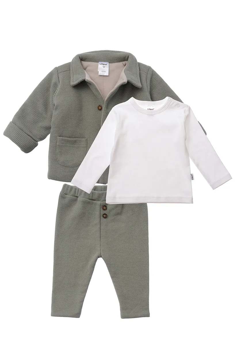 

Начальный комплект снаряжения Liliput, включающий брюки, куртку и рубашку с длинными рукавами, белый