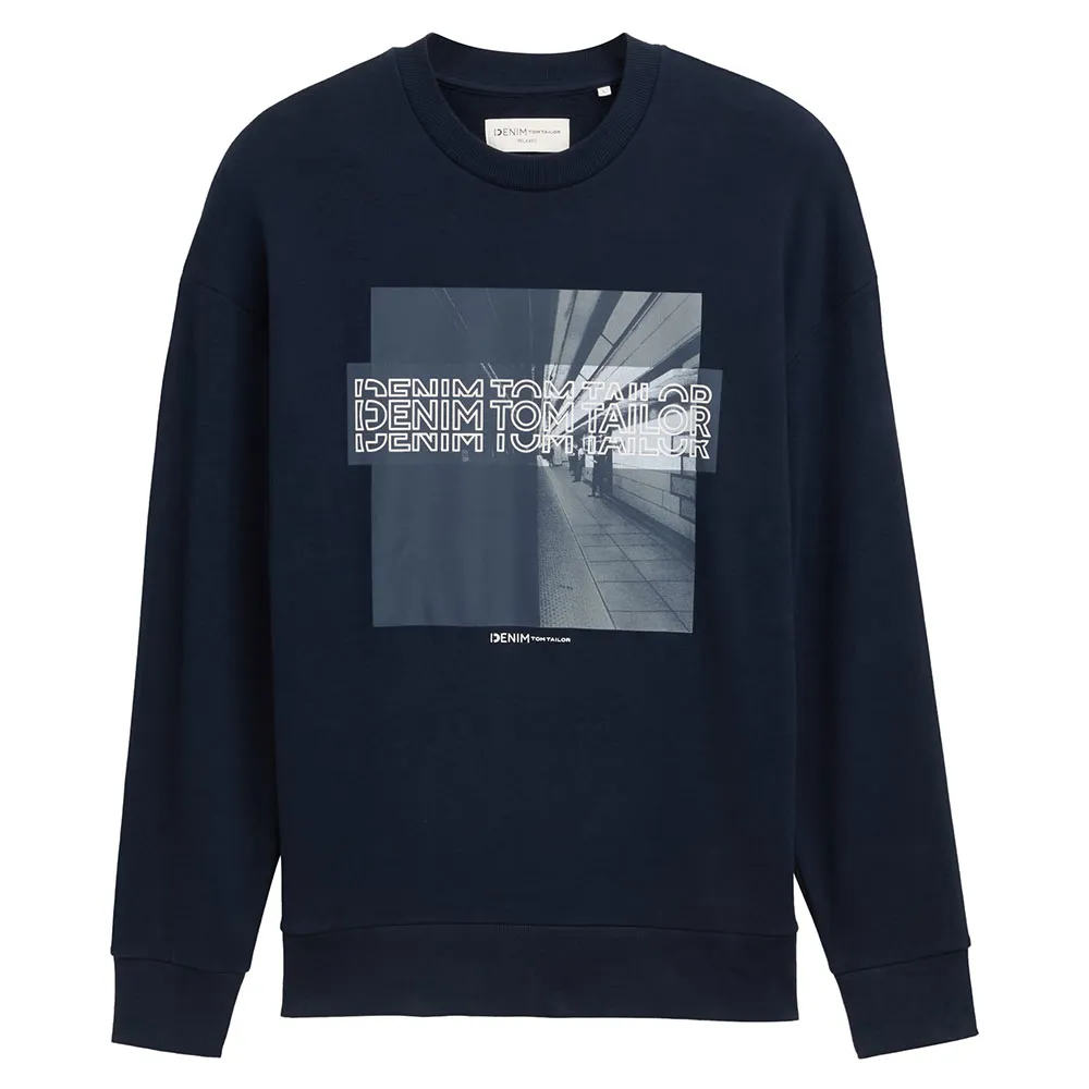 

Толстовка Tom Tailor Relaxed Crew Neck, синий