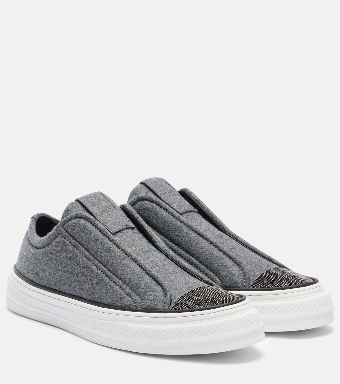 Низкие слипоны Brunello Cucinelli, Medium Grey