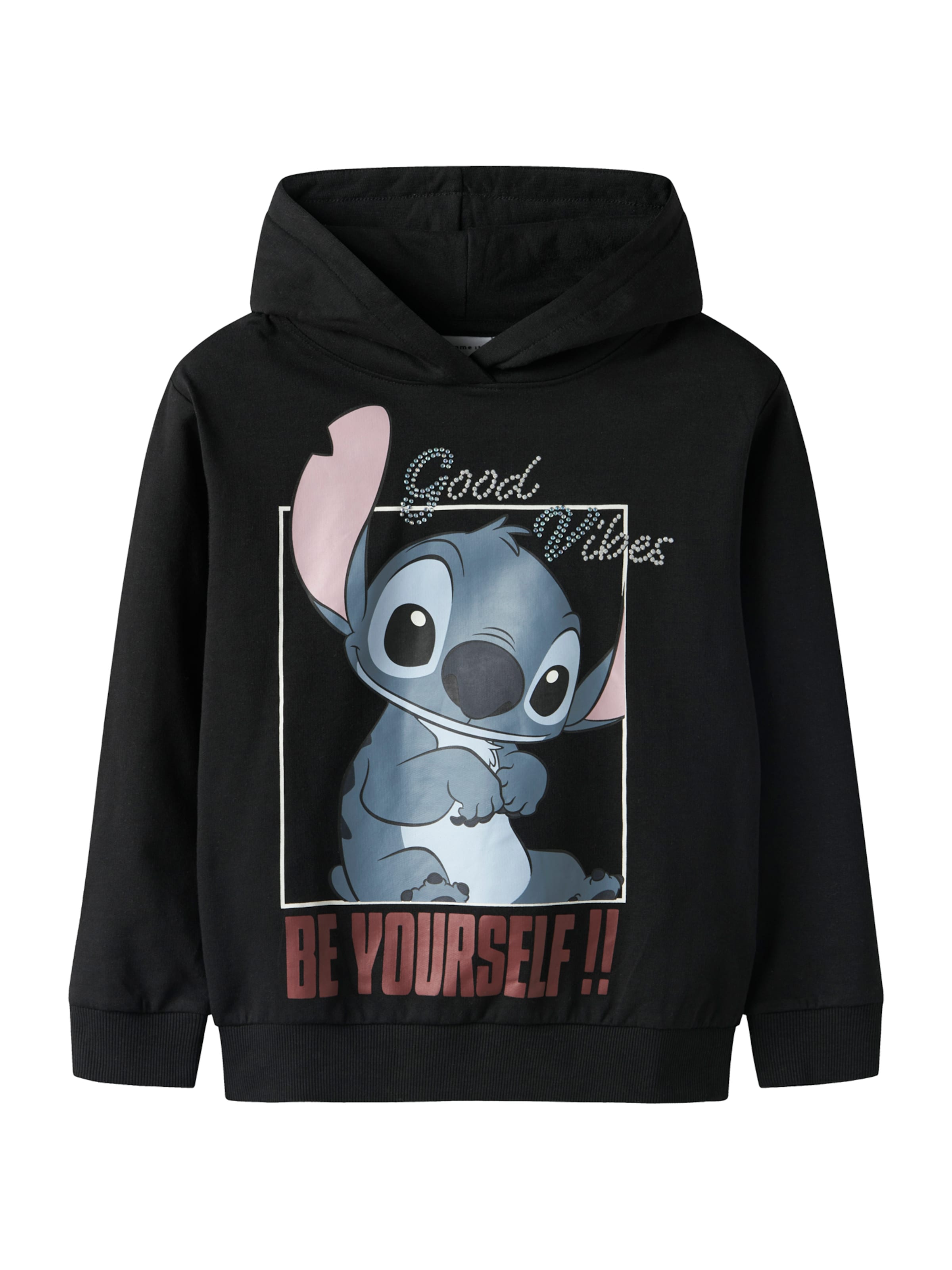 

NAME IT Толстовка 'NKFDYS STITCH' в черном цвете
