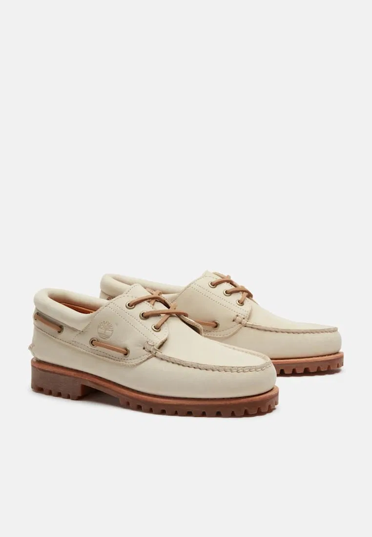 Мужские ботинки Timberland Authentic 3-Eye Lug Handsewn Boat Shoe, коричневые — фото 4