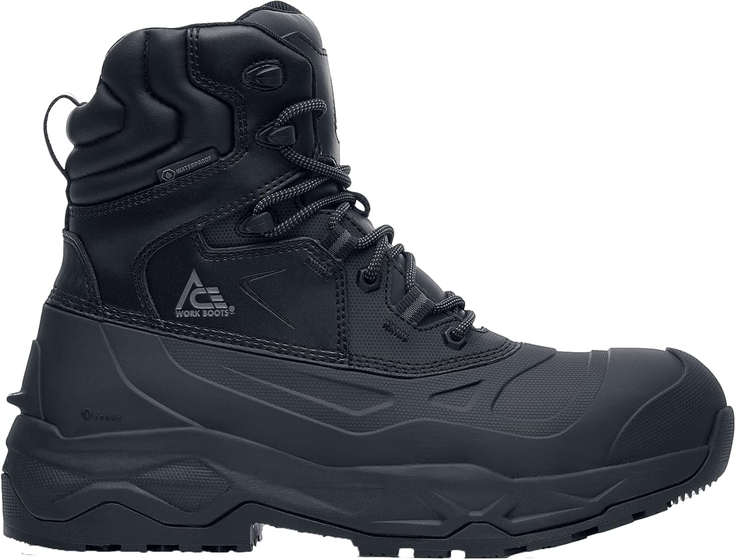 Ботинки Shoes for Crews ACE Fargo II для мужчин и женщин, унисекс, с композитным носком (CT), стойкие к скольжению, водонепроницаемые, черный — фото 2