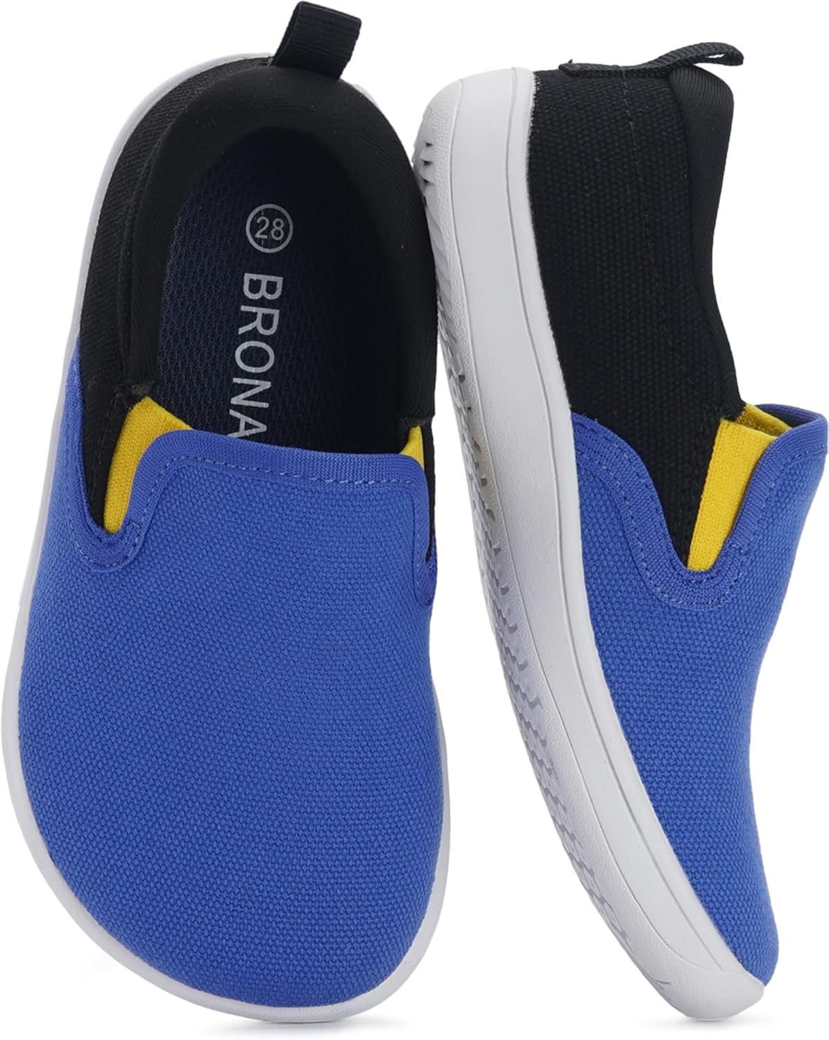 

Детские кроссовки BRONAX X WHITIN с широким носком, черный/синий