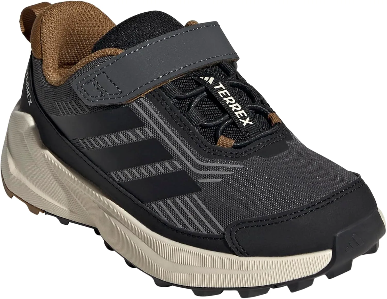 Кроссовки для пеших прогулок Adidas Terrex Trailmaker 2 Climaproof для детей и подростков (маленькие/большие дети), серый/черный/бронзовый — фото 2