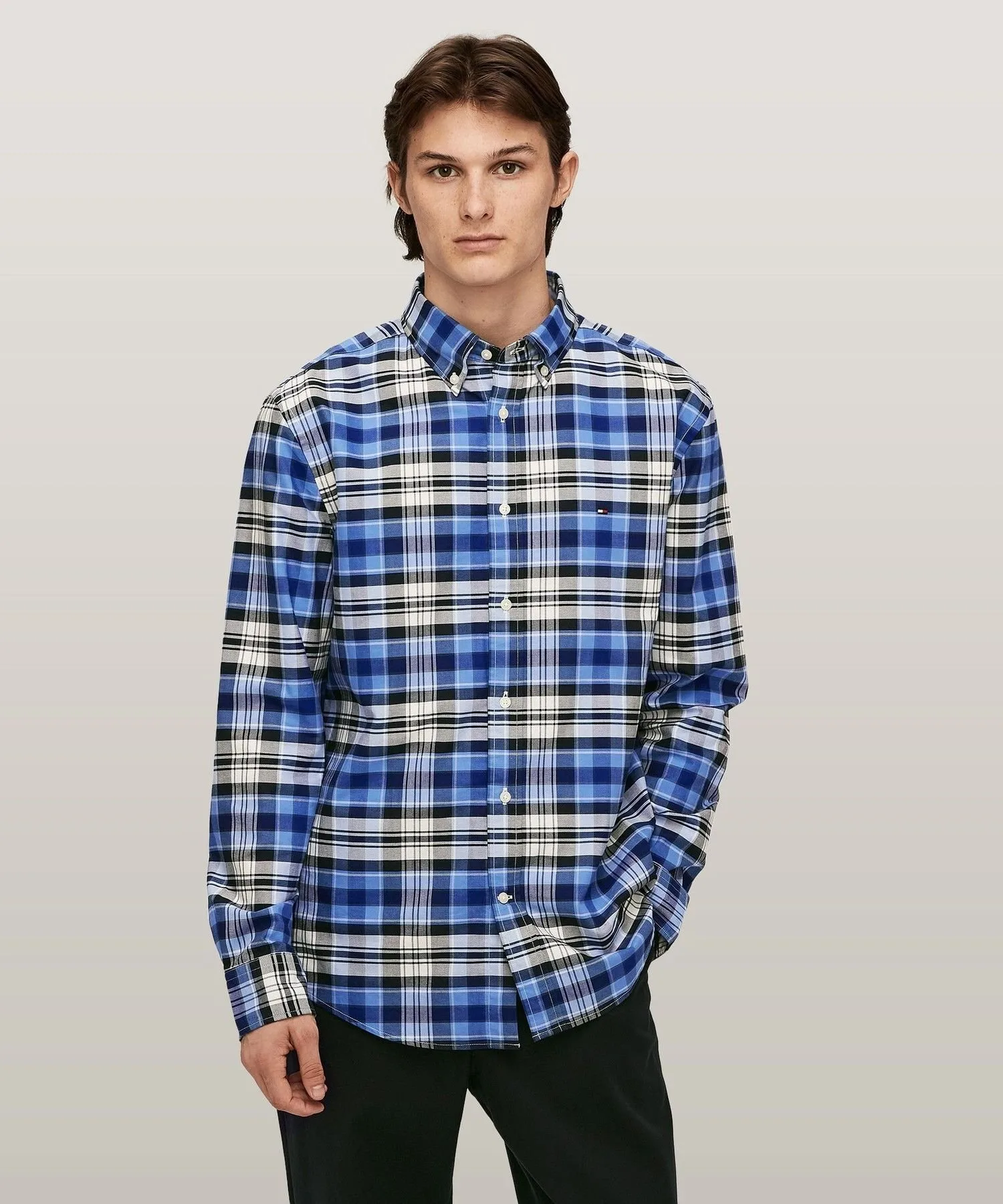 Рубашка в клетку «Оксфорд Херитейдж» TOMMY HILFIGER, Blue 0GY
