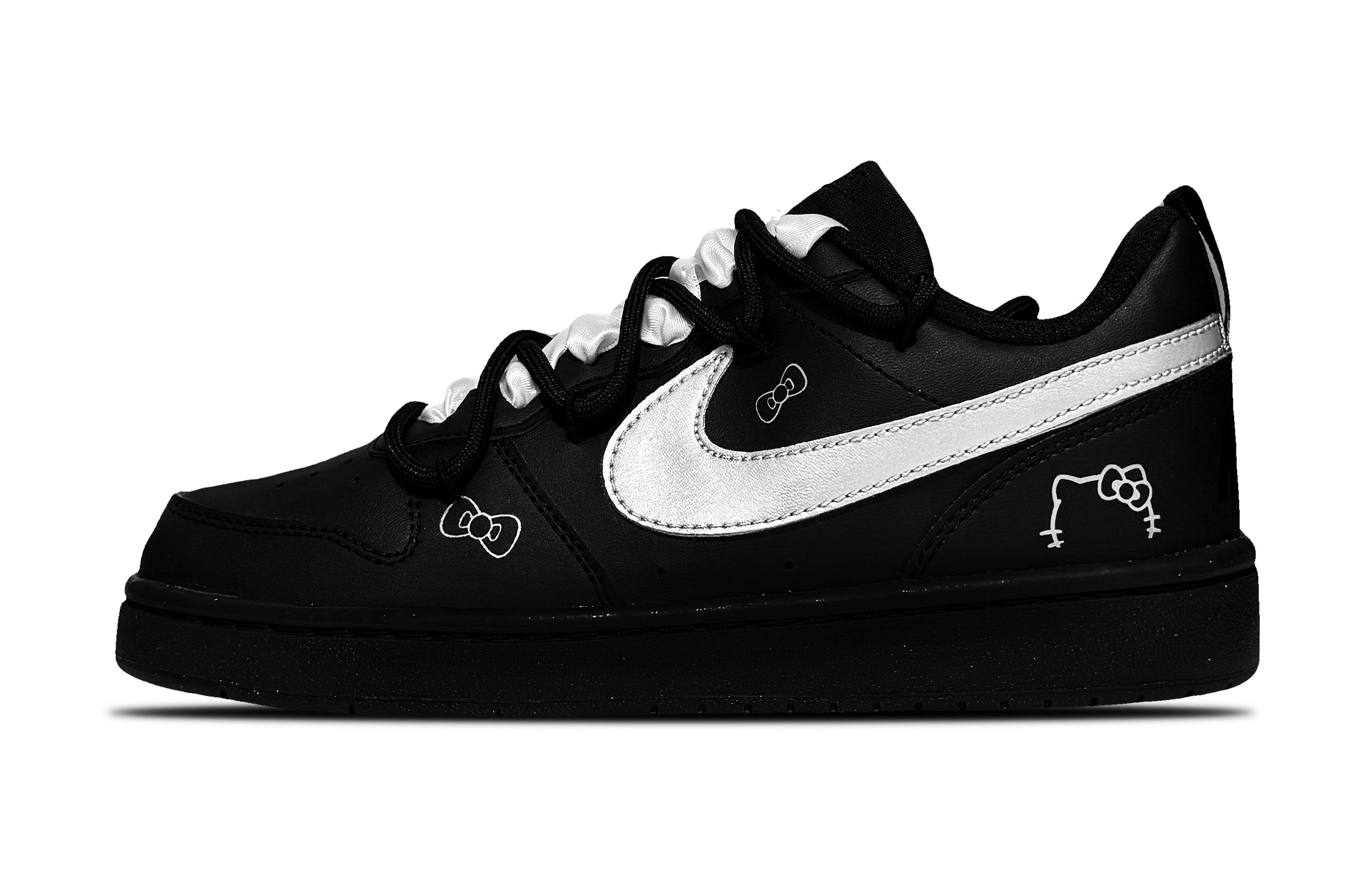 Низкие детские кроссовки для скейтбординга Court Borough Silk Cat 2.0 для подростков Nike, черный — фото 3