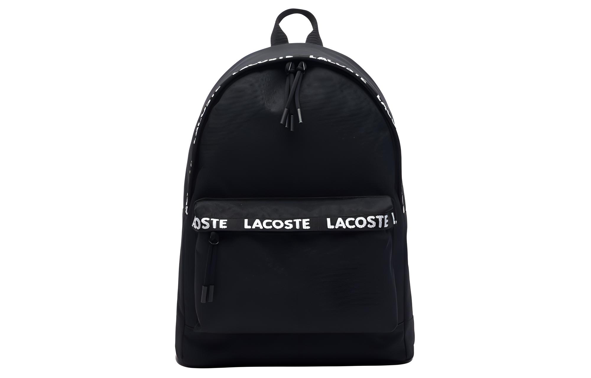 

LACOSTE Полиэстеровый рюкзак мужской черный, Black