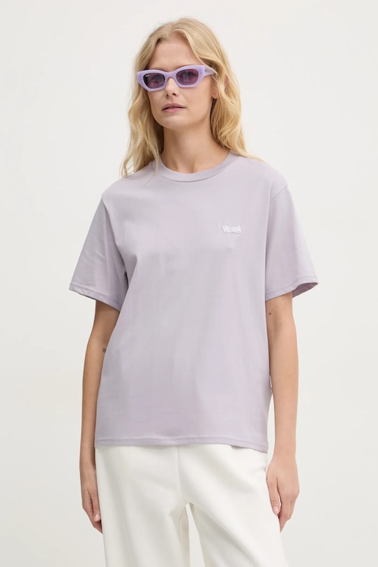 

Хлопковая футболка Volcom, фиолетовый