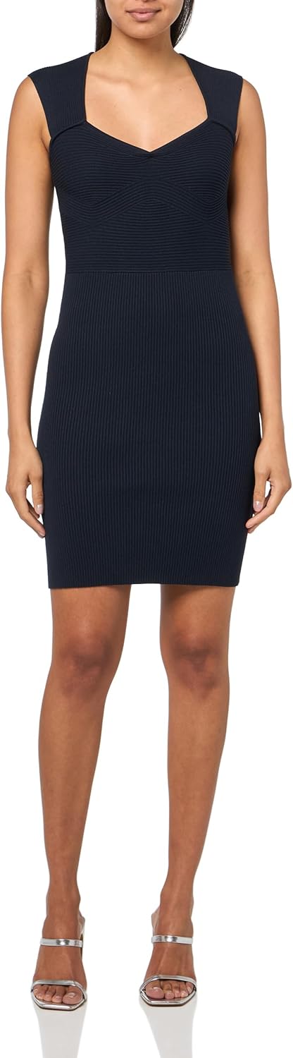 

Женское платье BOSS Sweetheart из мягкого рубчика, Premium Navy