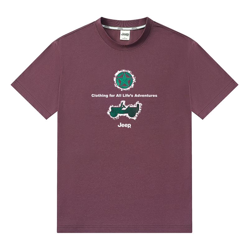 

Футболка Unisex Crew Neck Moderate Heavyweight Jeep, brick красный