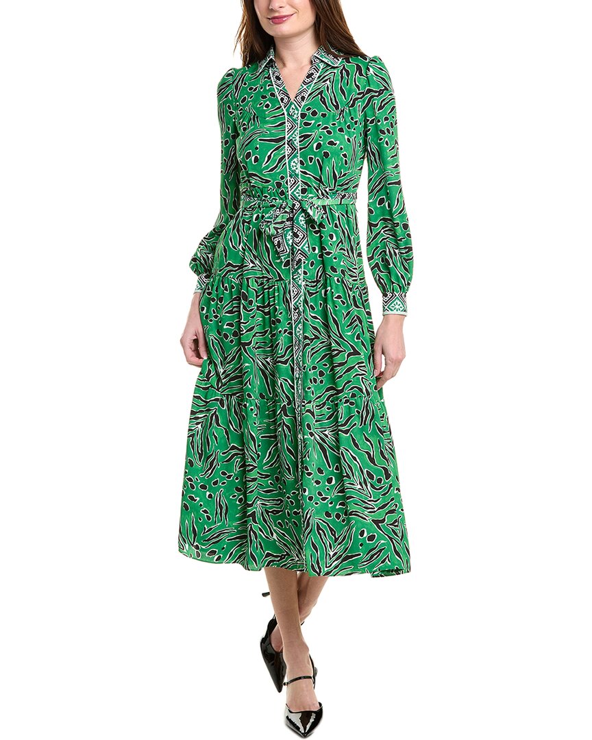 

Платье миди Diane von Furstenberg Alea, зеленый
