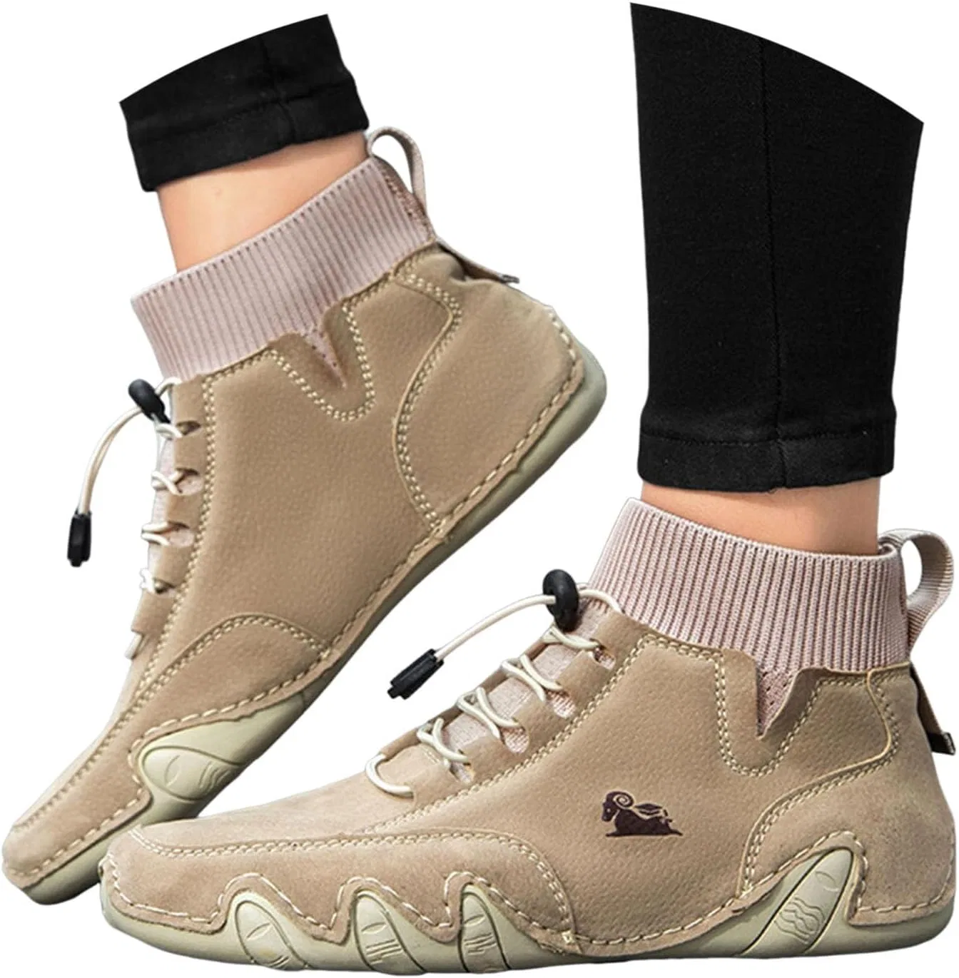Обувь для ходьбы босиком унисекс кожаная Generisch, B01 Khaki