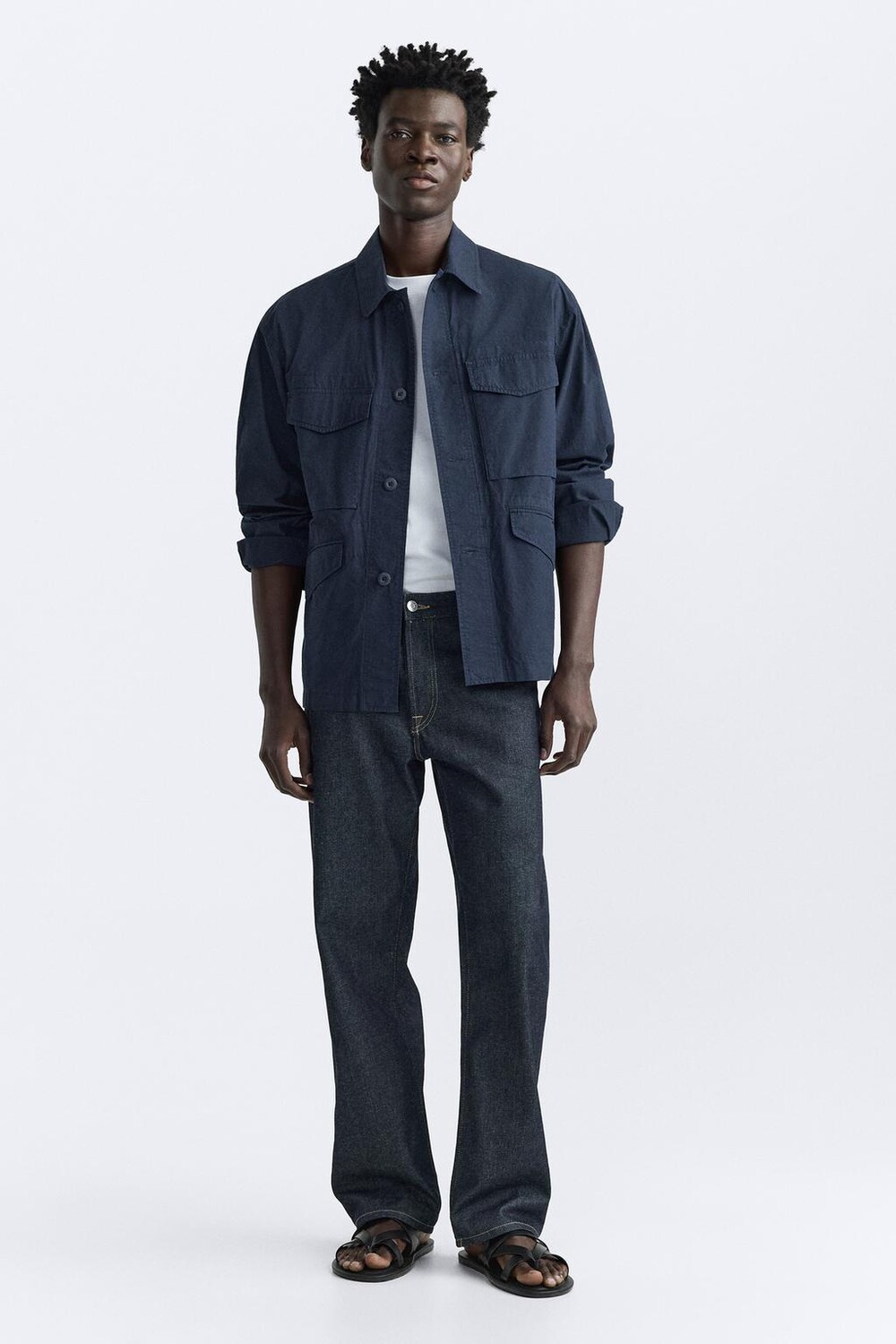 

Сандалии с ремешками ZARA, черный