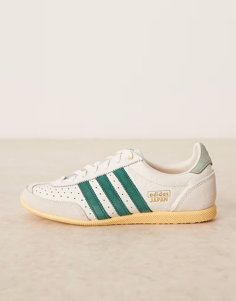 Кроссовки Adidas Originals Japan белого и зеленого цвета — фото 2