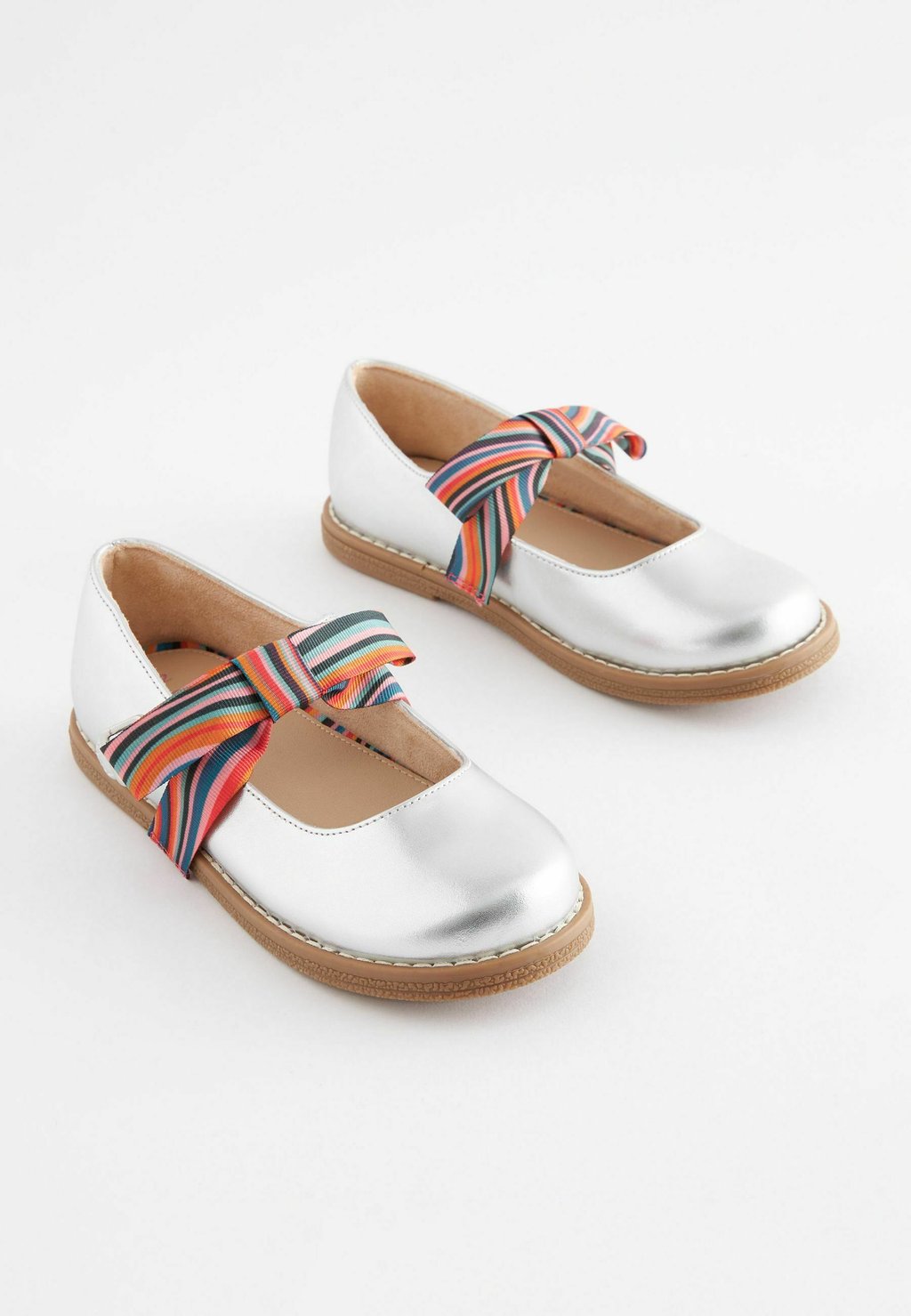 

Балетки с ремешком на щиколотке Paul Smith Junior, серебристый