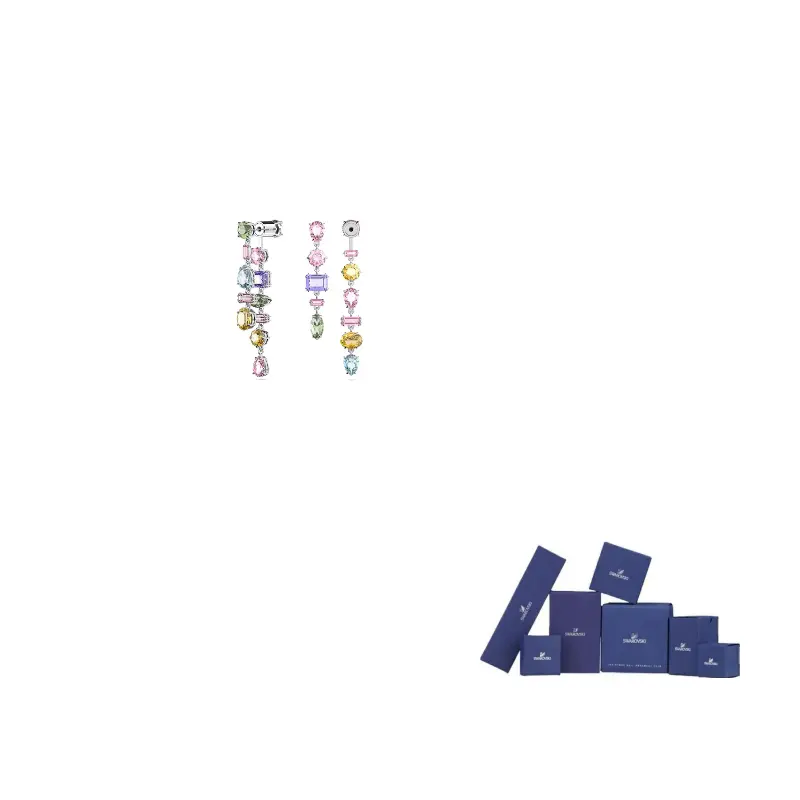 

Родированные серьги женские разноцветные Swarovski