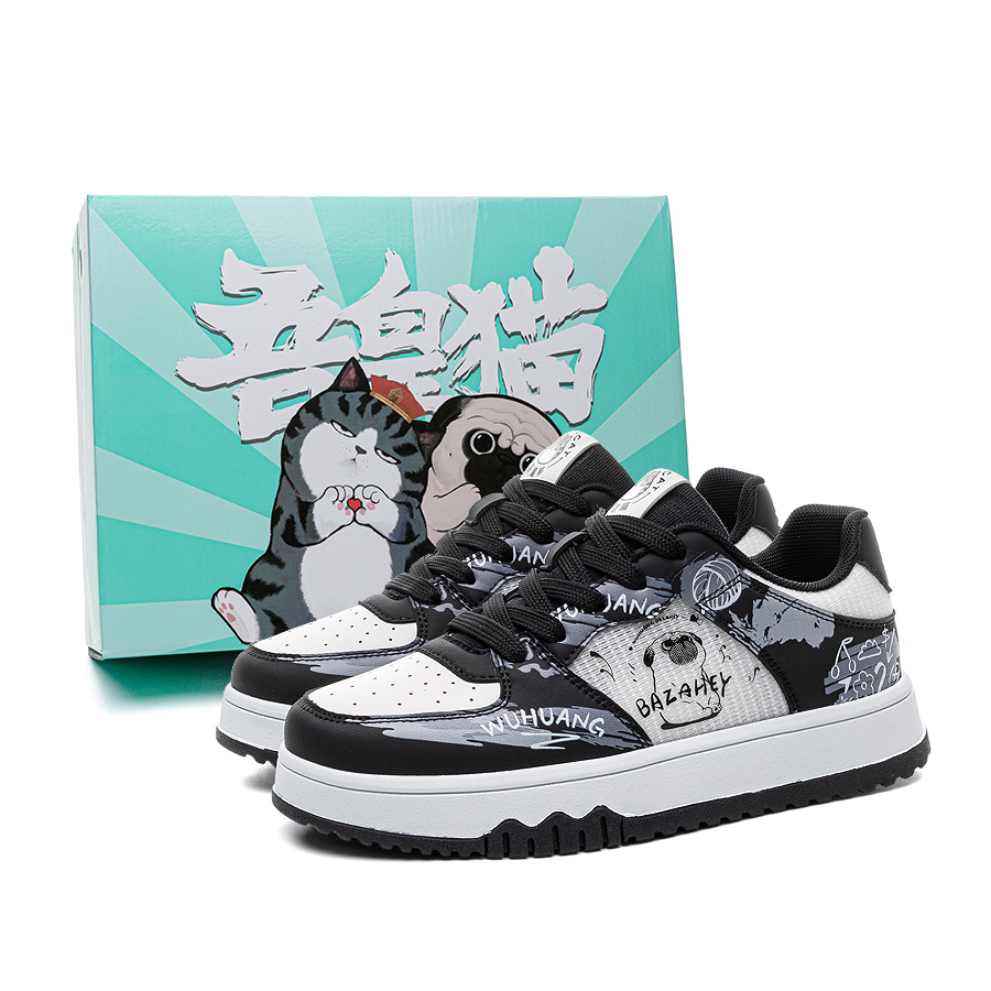 

Supremo Cat Низкие скейтерские кроссовки унисекс бело-черные [сетчатая версия], цвет White/Black[Mesh Version]