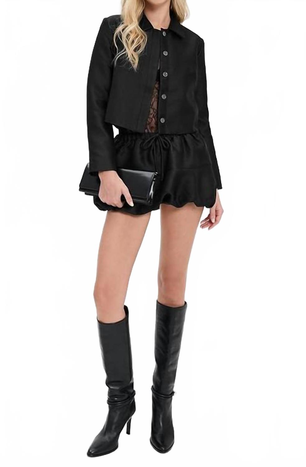 

Amanda Uprichard Юбка-шорты Райланд черного цвета