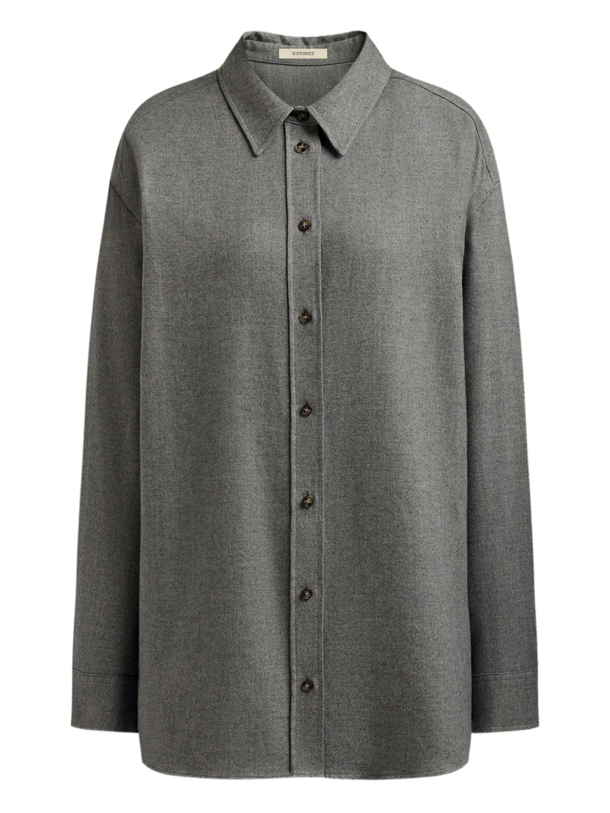 

Рубашка на пуговицах 12 Storeez, серый