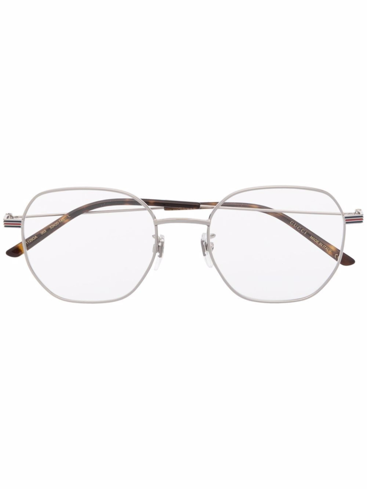 

Gucci Eyewear очки GG1125O в круглой оправе, серебряный