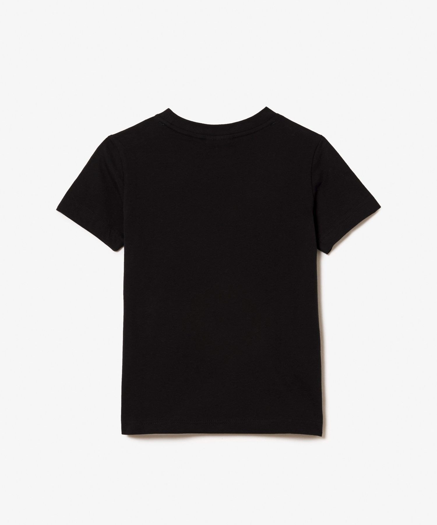 Детская базовая футболка с коротким рукавом и нашивкой в виде крокодила LACOSTE, Black — фото 2
