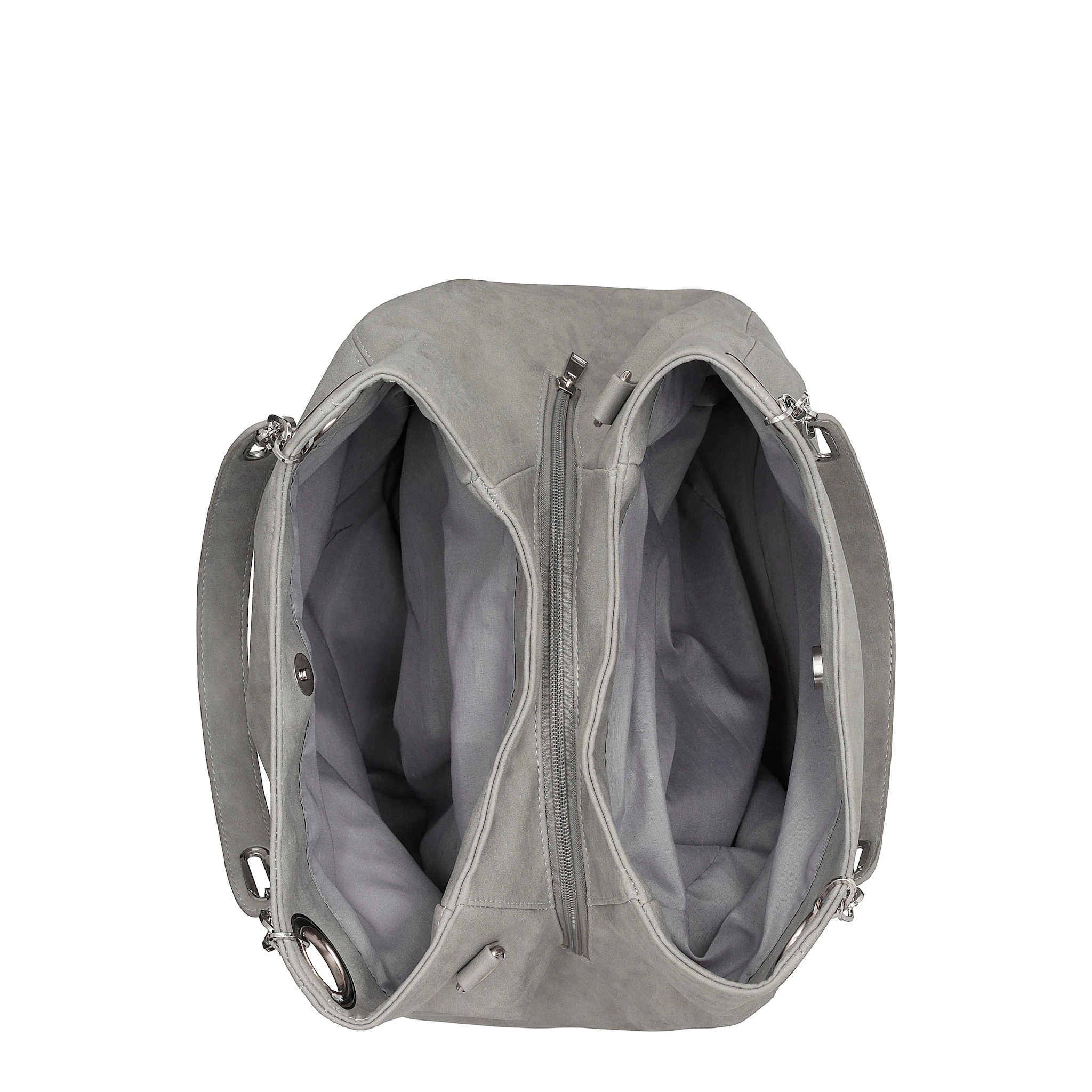 

Сумочка Bruno Banani с ювелирной подвеской и деталями серебристого цвета, серый