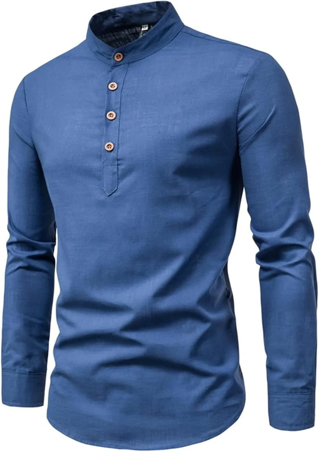 

Мужская рубашка поло с длинным рукавом из хлопка и льна CHXLQQX