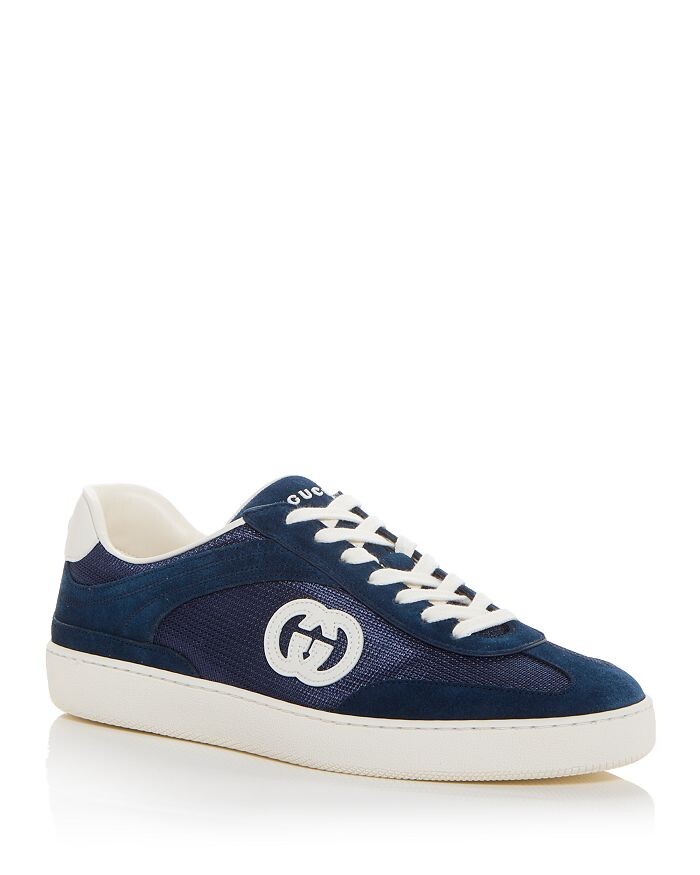 

Мужские замшевые кроссовки Gucci Sweet Low Top, синий