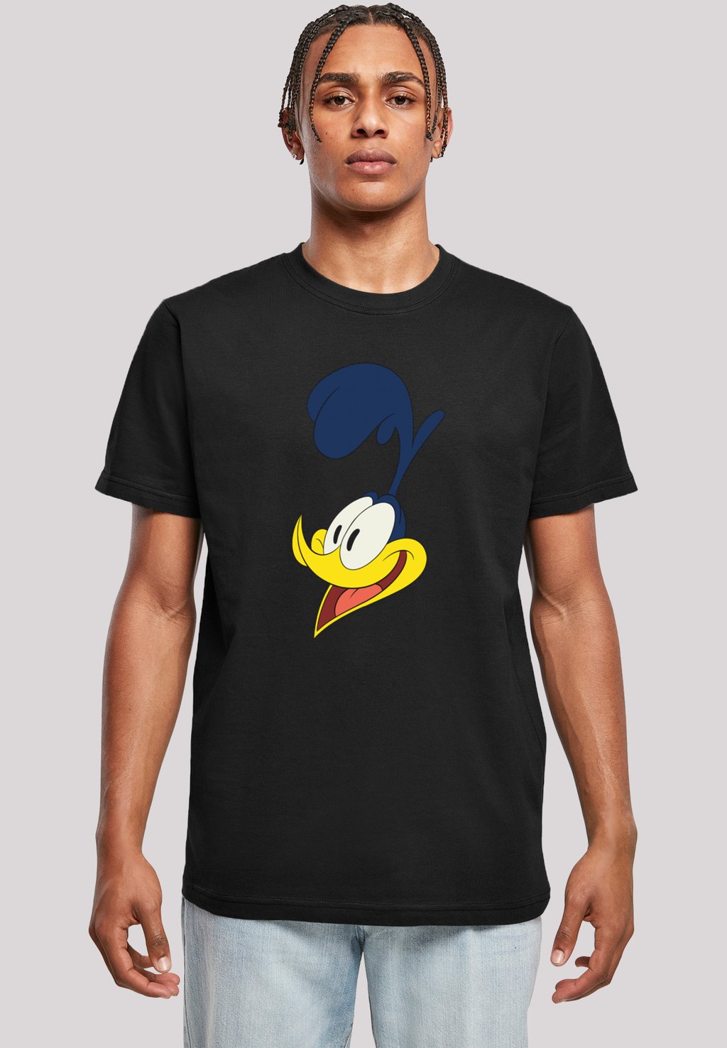 

Футболка с принтом LOONEY TUNES ROAD RUNNER FACE F4NT4STIC, черный