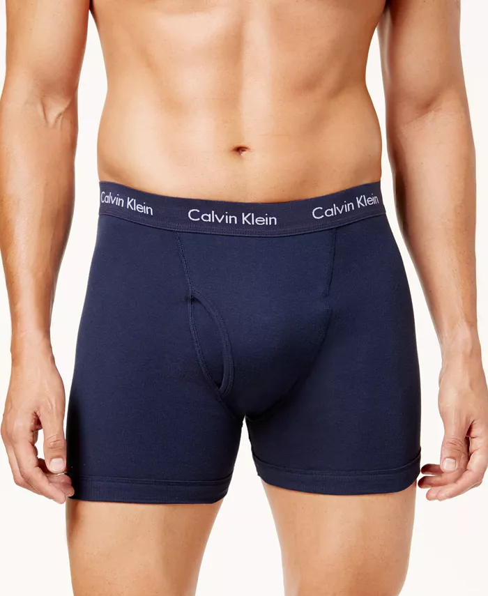 Мужские классические трусы-боксеры из хлопка, 5 штук Calvin Klein, белый — фото 4