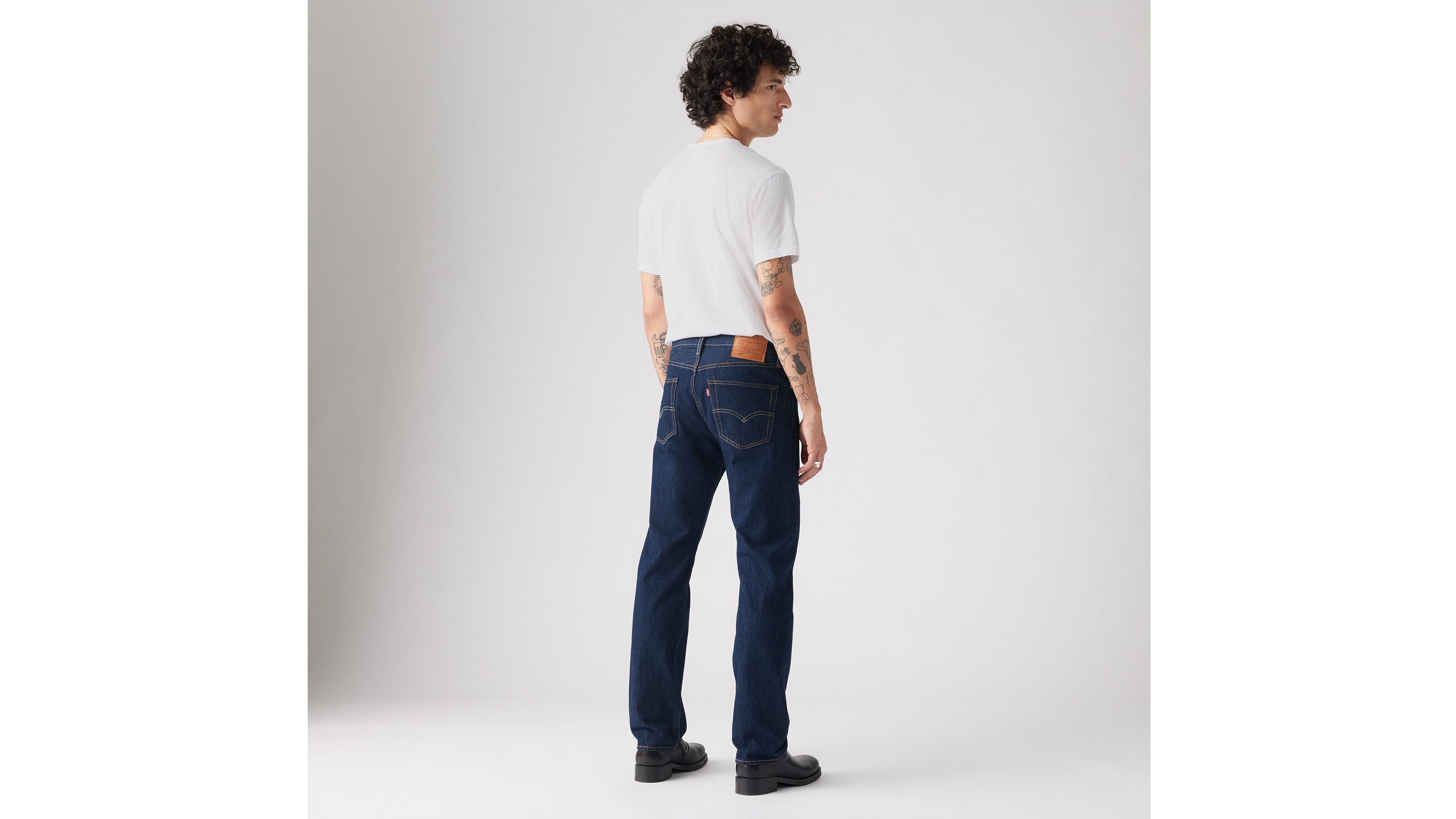 Мужские джинсы 501 Original Fit Levi's, цвет Crispy Rinse - Dark Wash — фото 2
