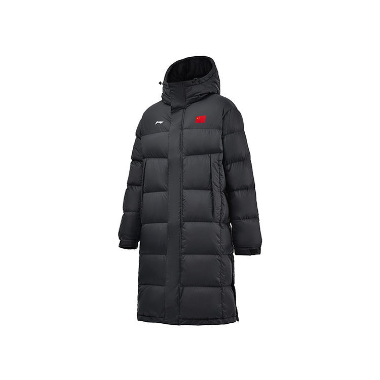 

Пуховая куртка Li Ning, унисекс, черная, с капюшоном, на флисовой подкладке