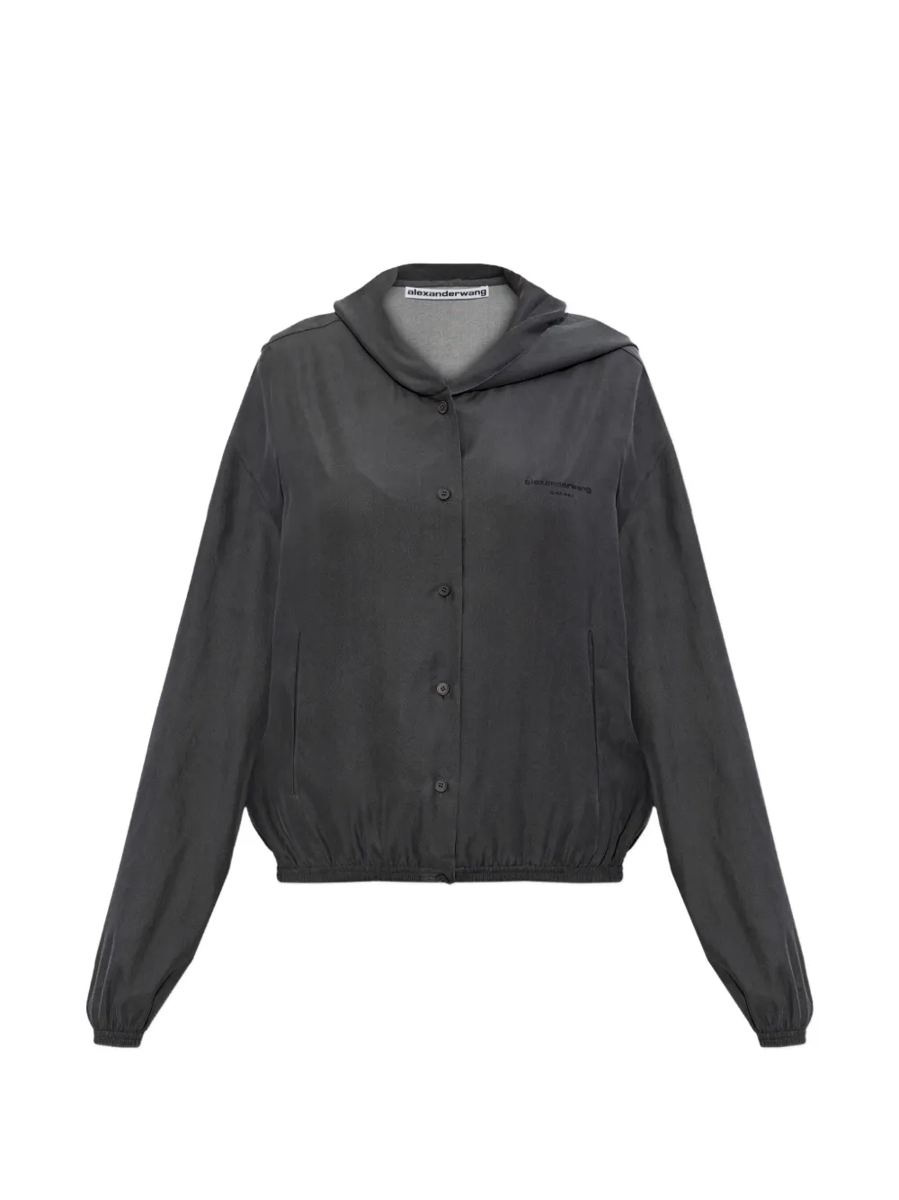 

Застегивающийся оверсайз-жакет Alexander Wang, серый