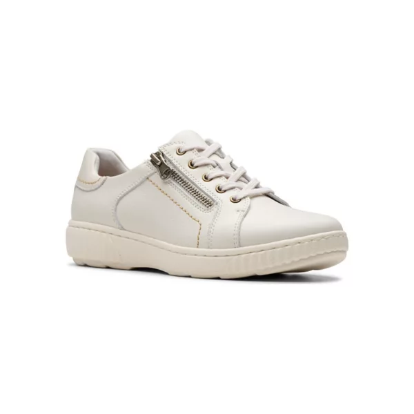 Женские кожаные повседневные туфли без застежек Clarks, белый