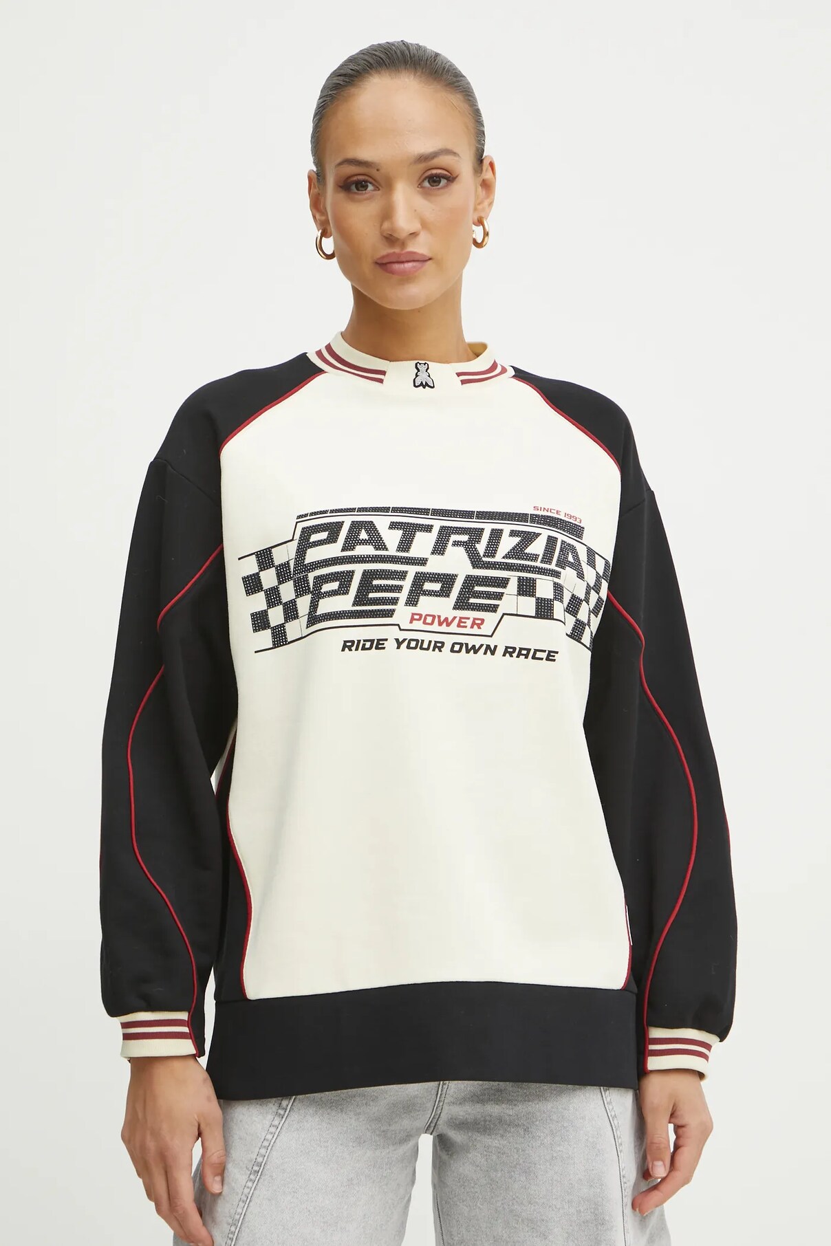 

Хлопковая толстовка Patrizia Pepe, бежевый