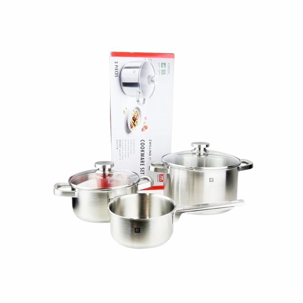 

Набор посуды Zwilling Joy, 3 предмета. Материал Sigma Classic, подходит для индукционных плит 64040-003-0, серебро