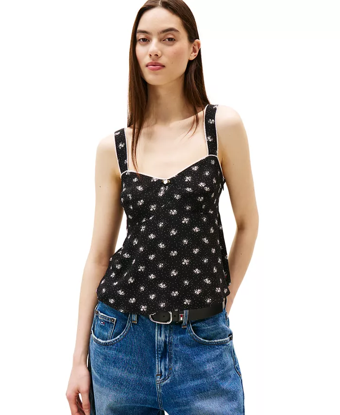 

Женская майка Sweetheart с цветочным принтом Tommy Jeans, мультиколор