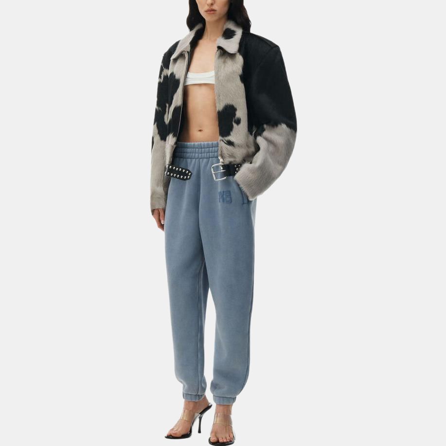 Alexander Wang SS24 Вязаные спортивные штаны Women's Gray Blue — фото 3