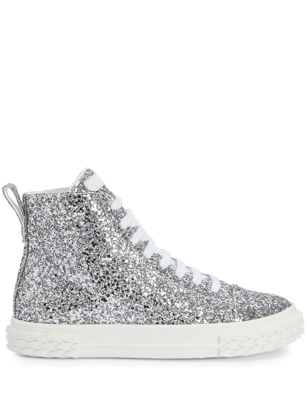 

Высокие кеды Ecoblabber с блестками Giuseppe Zanotti, серебряный