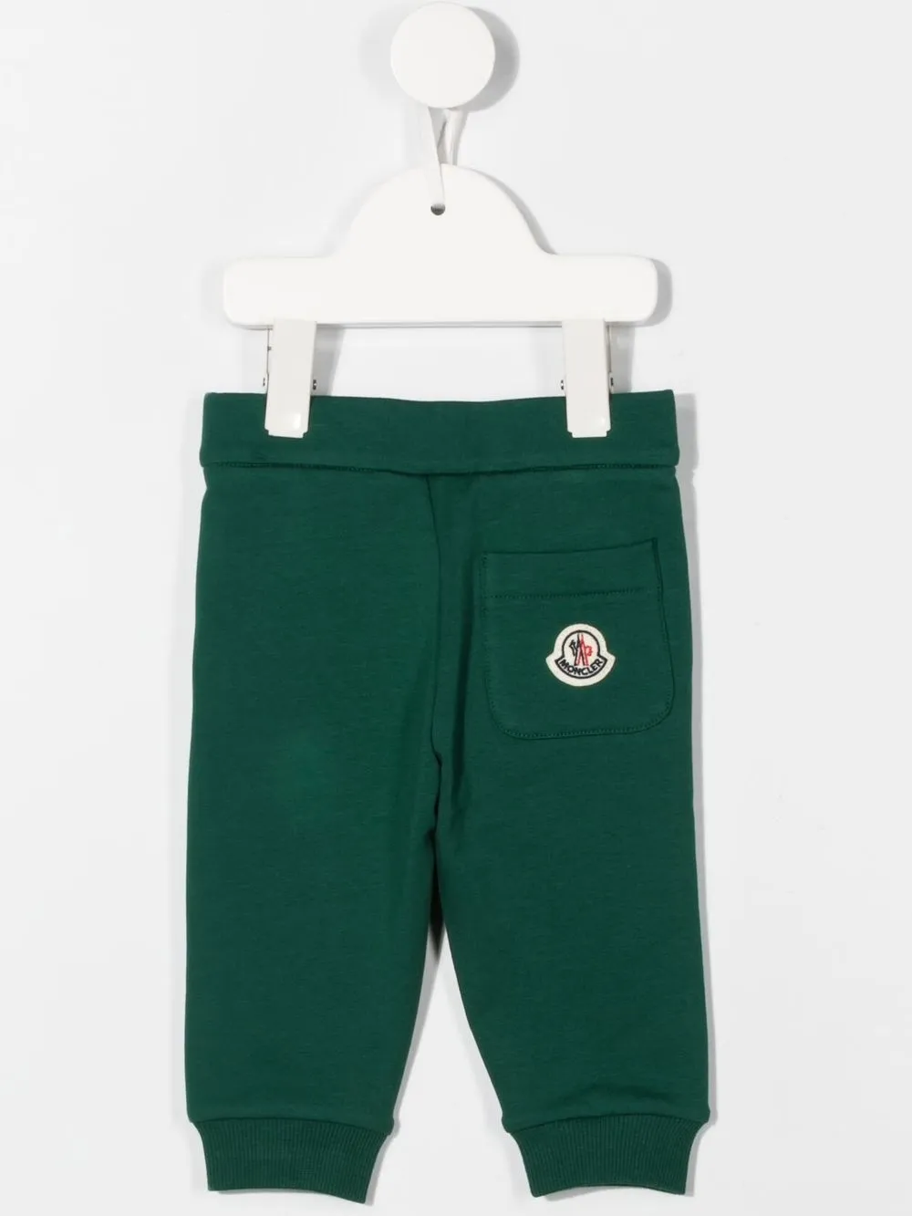Спортивные брюки с нашивкой-логотипом Moncler Enfant, зеленый — фото 2