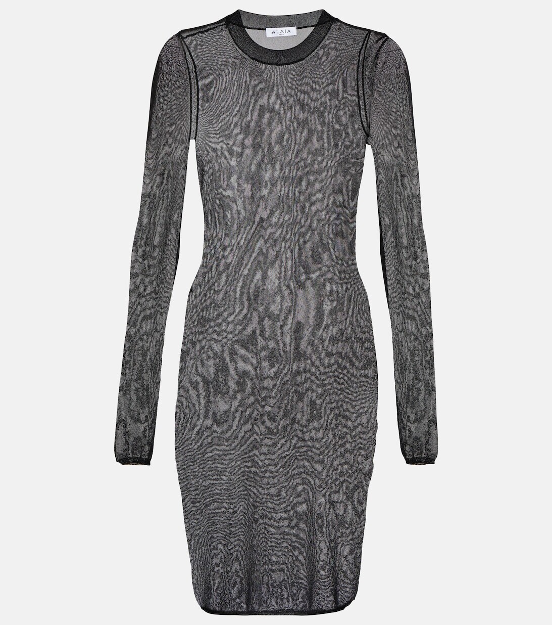 

Полупрозрачное мини-платье из вуали ALAÏA, черный