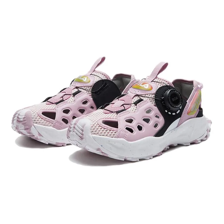 FILA KIDS Детские сандалии с противоскользящей подошвой, устойчивые к истиранию, дышащие, розово-фиолетовые — фото 3