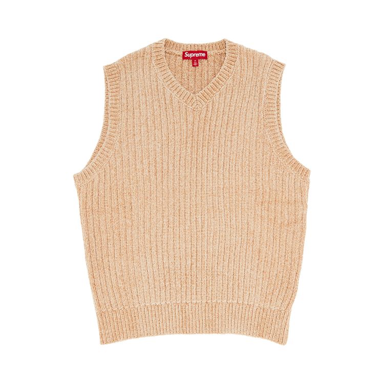 

Свитер Supreme Chenille Sweater Vest Beige, желто-коричневый